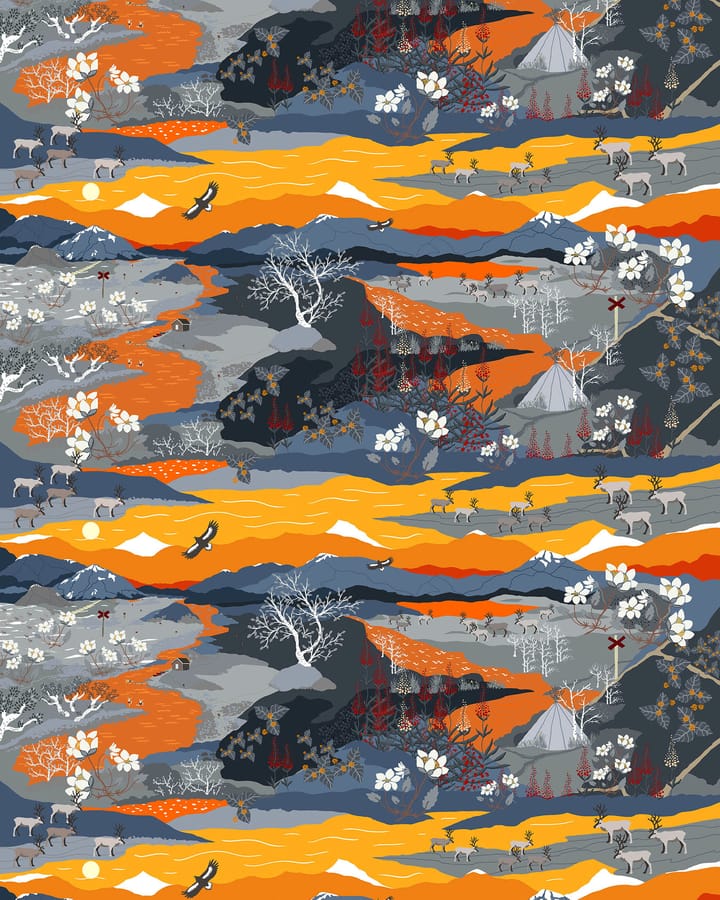 Bergwanderung Stoff - Orange - Arvidssons Textil