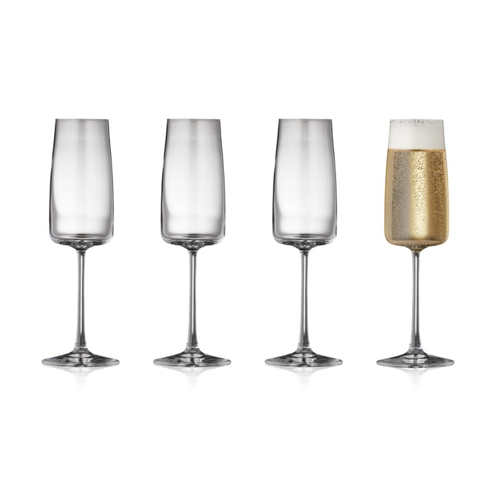 Zero Champagnerglas 30 cl 4er Pack - Kristall - Lyngby Glas