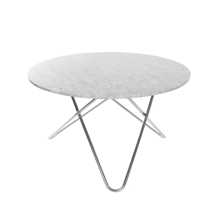 Big O Table Esstisch - Marmor carrara, Edelstahlgestell - OX Denmarq