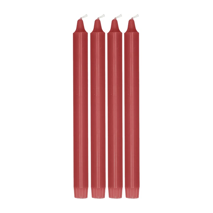Ambiance Kerzen 4er-Pack 27 cm - Dark red - Scandi Essentials