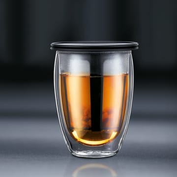 Tea For One Glas mit Teesieb - Schwarz - Bodum