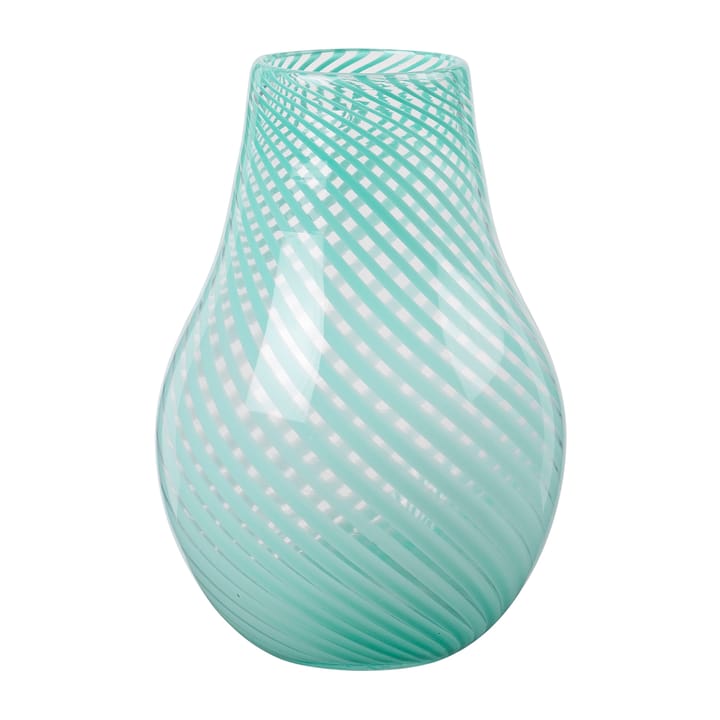 Ada Cross Stripe Vase 22,5cm - Light turquoise - Broste Copenhagen