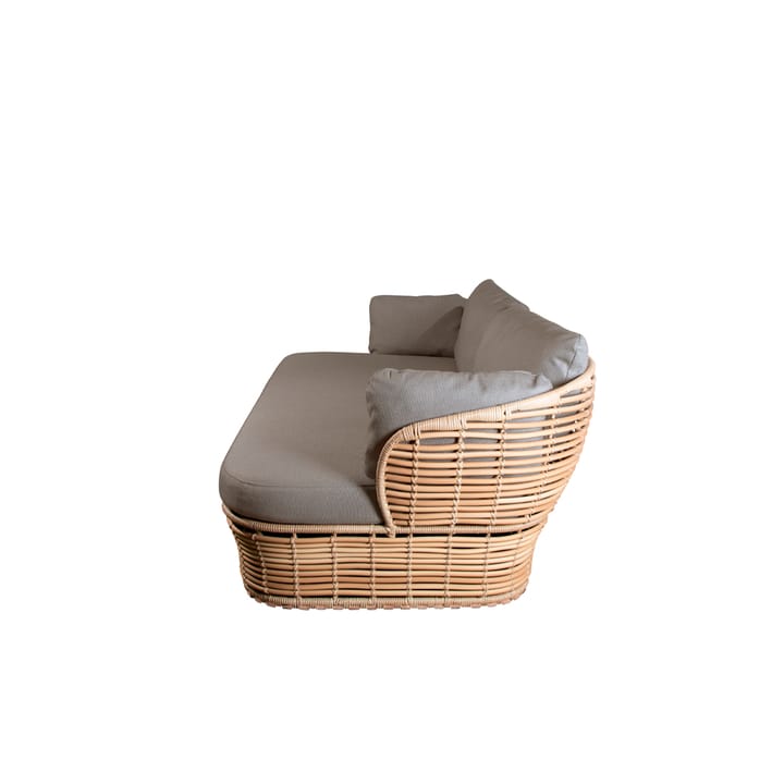 Basket Sofa 2-Sitzer - Natural, taupefarbene Kissen - Cane-line
