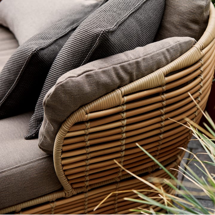 Basket Sofa 2-Sitzer - Natural, taupefarbene Kissen - Cane-line