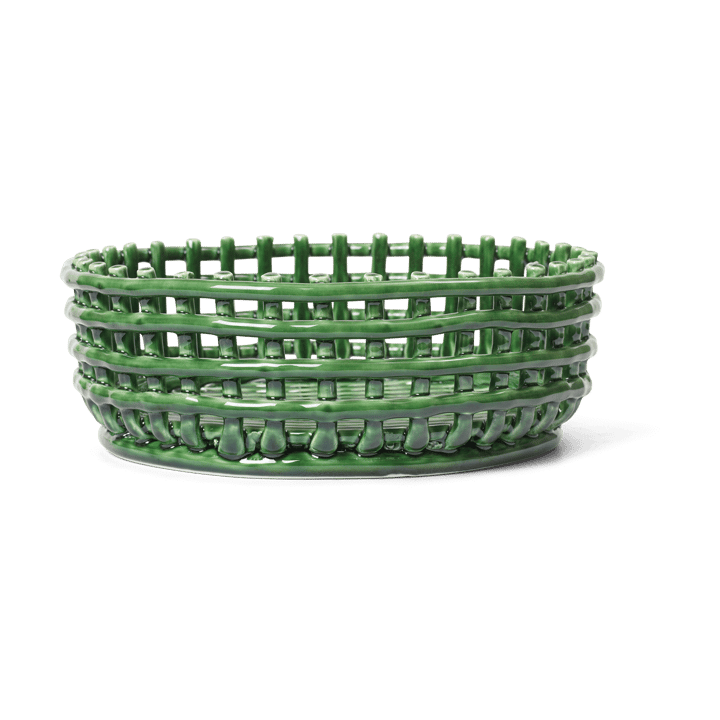 Ceramic geflochtene Schale - Emerald Green - Ferm LIVING