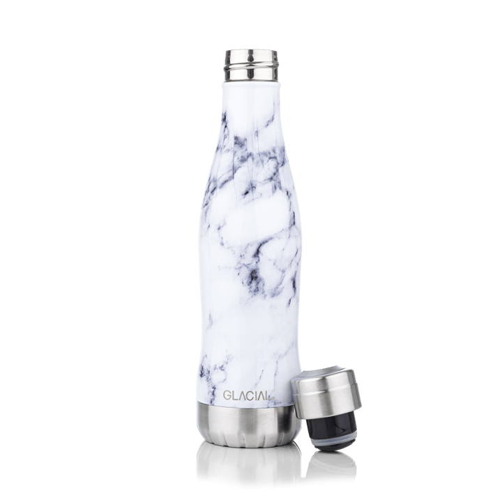 Glacial Wasserflasche 400 ml - White marble - Glacial