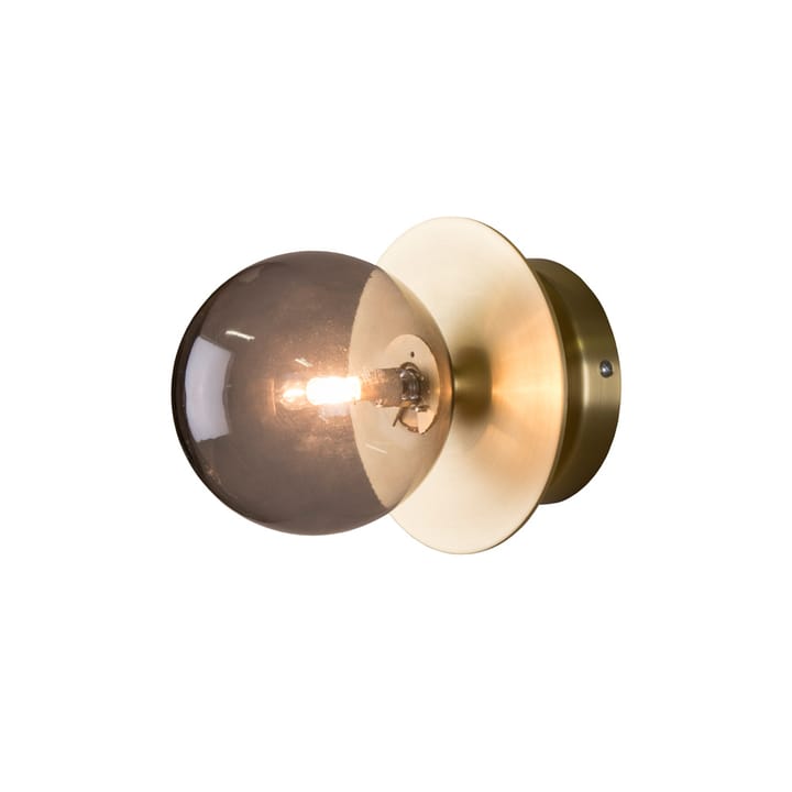 Art Deco IP44 Wandleuchte - Rauch/Messing gebürstet - Globen Lighting