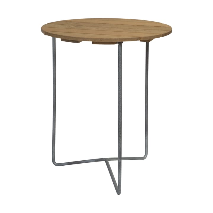 Table 6B Tisch Ø60 cm - Eiche geölt- Beine verzinkt - Grythyttan Stålmöbler