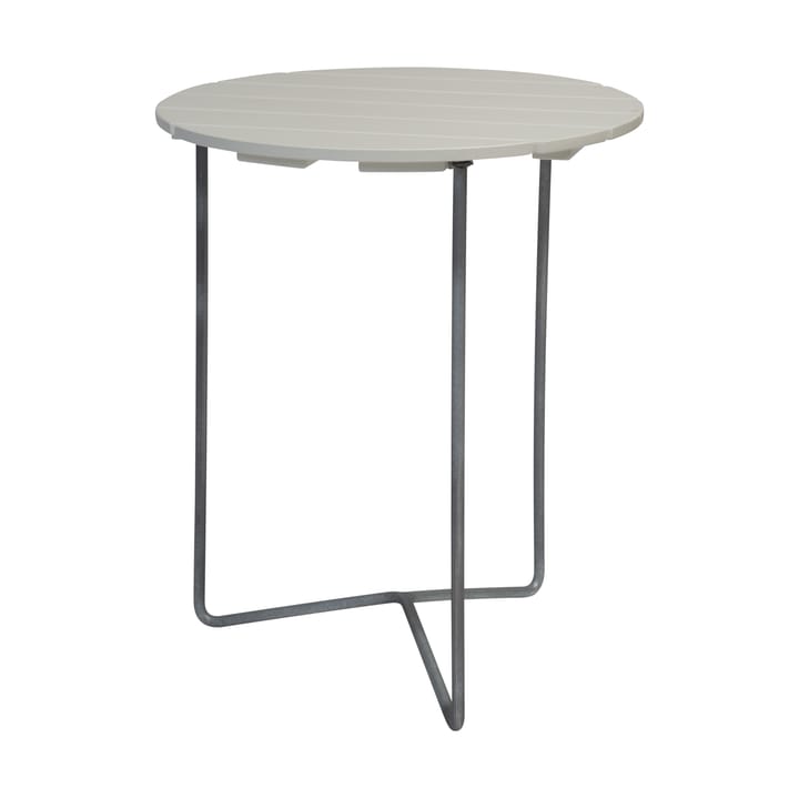 Table 6B Tisch Ø60 cm - Eiche weiß lackiert - Beine verzinkt - Grythyttan Stålmöbler