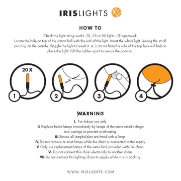 Irislights Creamy White - 35 Kugeln - Irislights