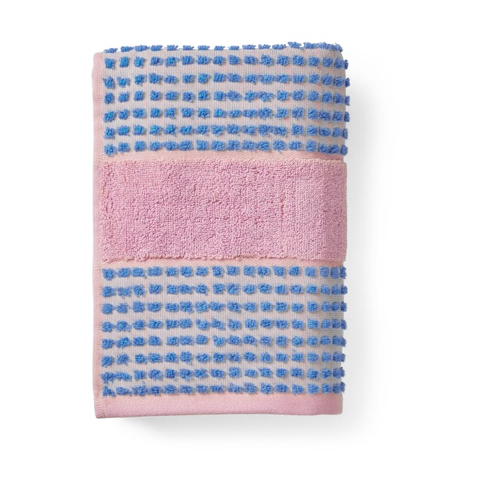 Check Handtuch 50x100 cm - Soft Pink-Blau - Juna