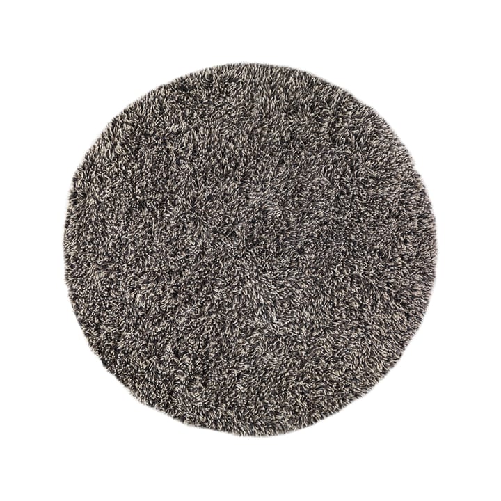 Shaggy Teppich rund - White/charcoal, 220cm - Kateha
