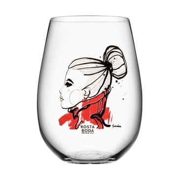 All about you Glas 57 cl 2er Pack - Want you (rot) - Kosta Boda