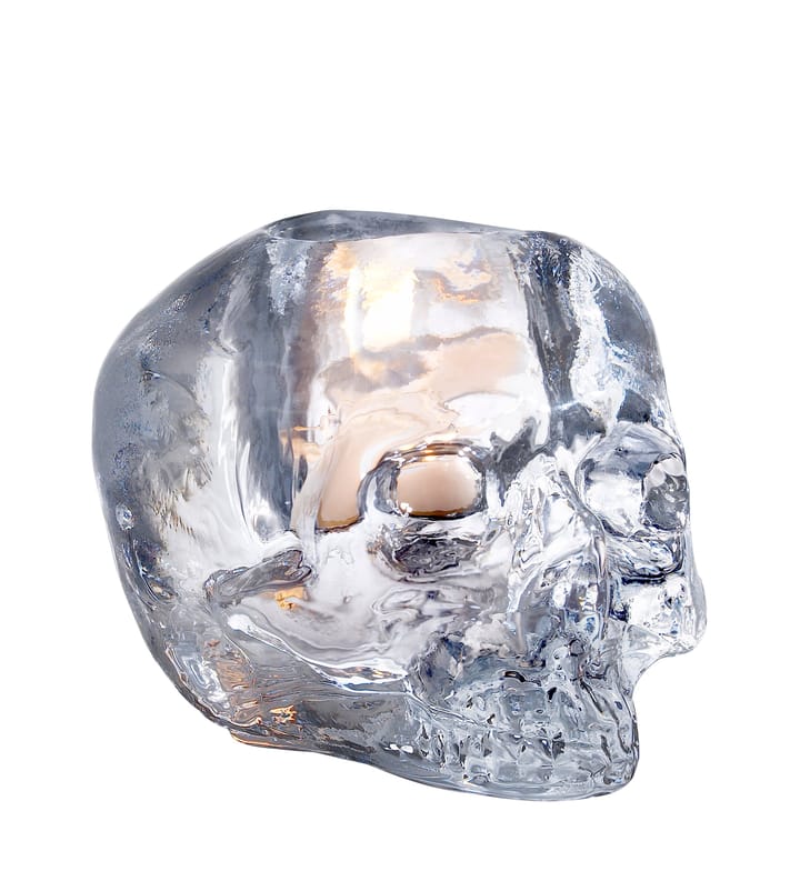 Skull Kerzenhalter 8,5 cm - Klarglas - Kosta Boda