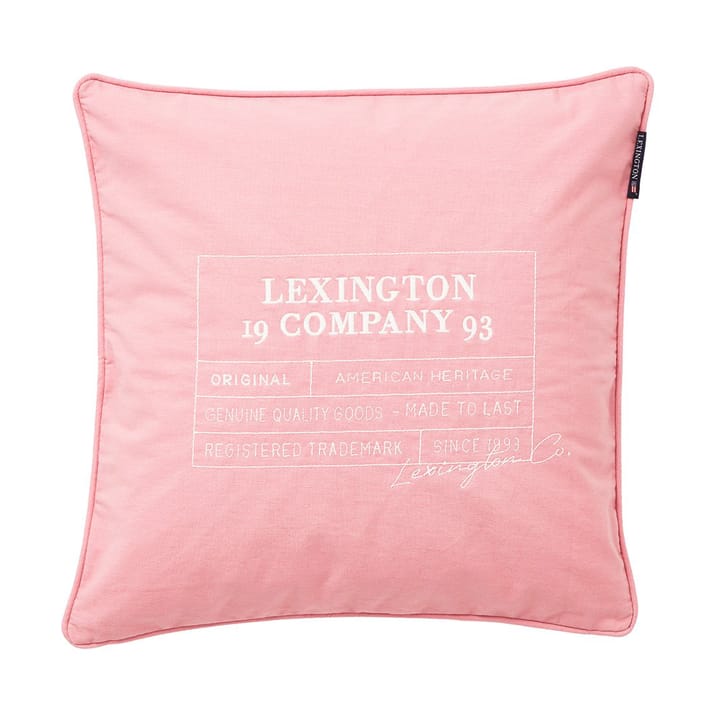 Logo Organic Cotton Canvas Kissenbezug 50x50 cm - Pink - Lexington
