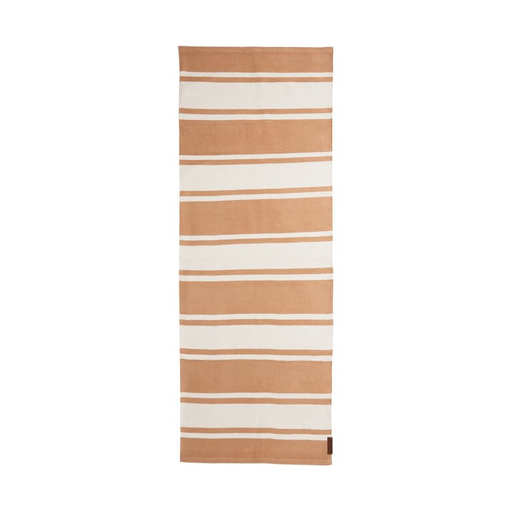 Organic Striped Cotton Flurteppich 80x220 cm - Beige-white - Lexington