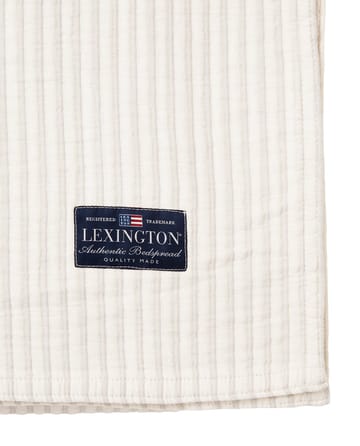 Striped Reversable Organic Cotton Tagesdecke 260x240 cm - Off white - Lexington