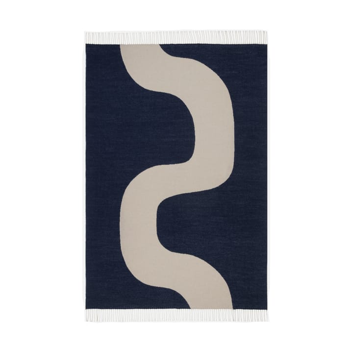 Seireeni Decke 130x180 cm - Off white-dark blue - Marimekko
