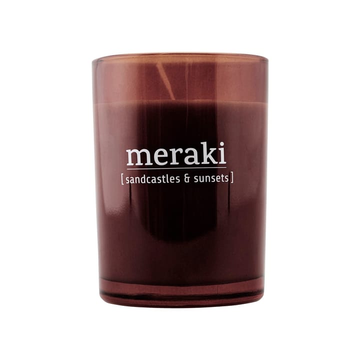 Meraki Duftkerze 35h braunes Glas - Sandcastles & Sunsets - Meraki
