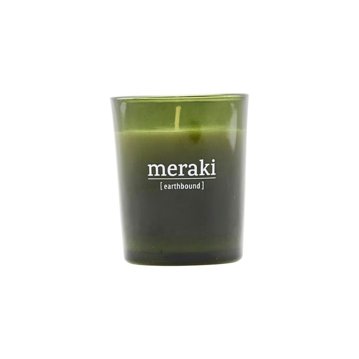 Meraki Duftkerze grünes Glas 12 Stunden - Earthbound - Meraki