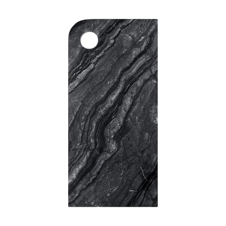 Marble Serviertablett Groß 18x38 cm - Black-Grey - Mette Ditmer