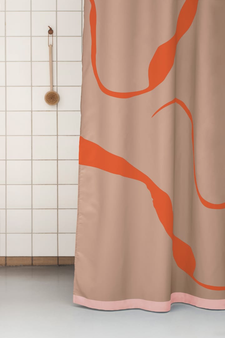 Nova Arte Duschvorhang 150x200cm - Latte-orange - Mette Ditmer