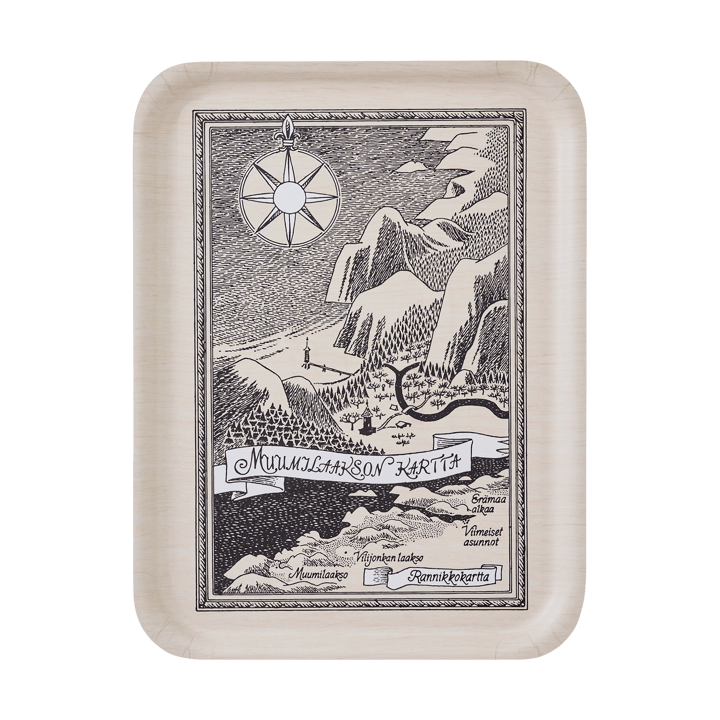 Moomin Tablett 32x42 cm - Finnish Moominvalley map - Muurla