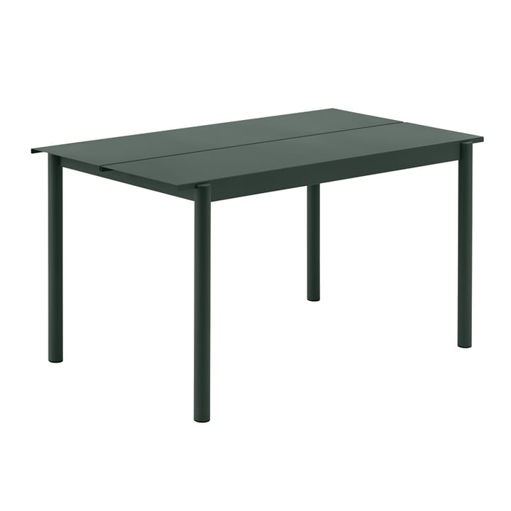 Linear steel table Stahltisch 140cm - Dark green - Muuto