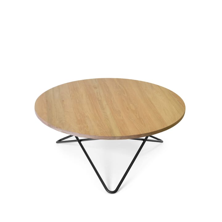 O Table Beistelltisch - Eiche mattlack, Schwarz lackiertes Gestell - OX Denmarq