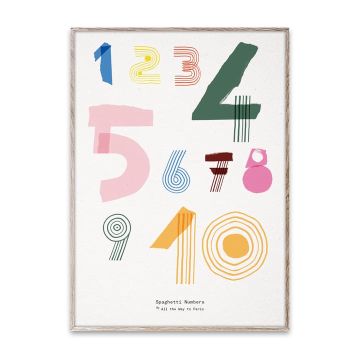 Spaghetti Numbers Poster - 50 x 70cm - Paper Collective
