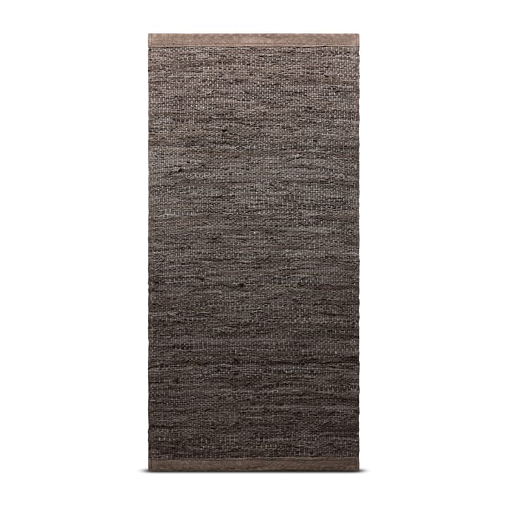 Leather Teppich 140 x 200cm - Wood (braun) - Rug Solid