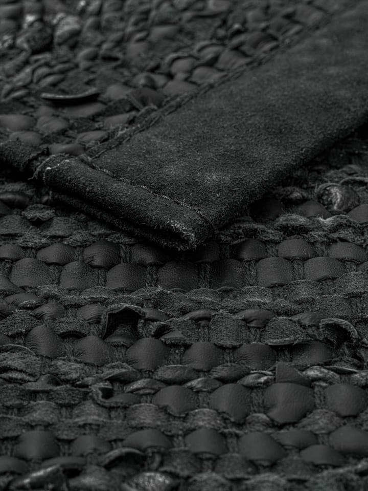 Leather Teppich 75 x 300cm - Dark grey (dunkelgrau) - Rug Solid