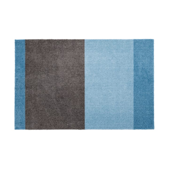 Stripes by tica, horizontal, Fußabstreifer - Blue-steel grey, 60 x 90cm - Tica copenhagen