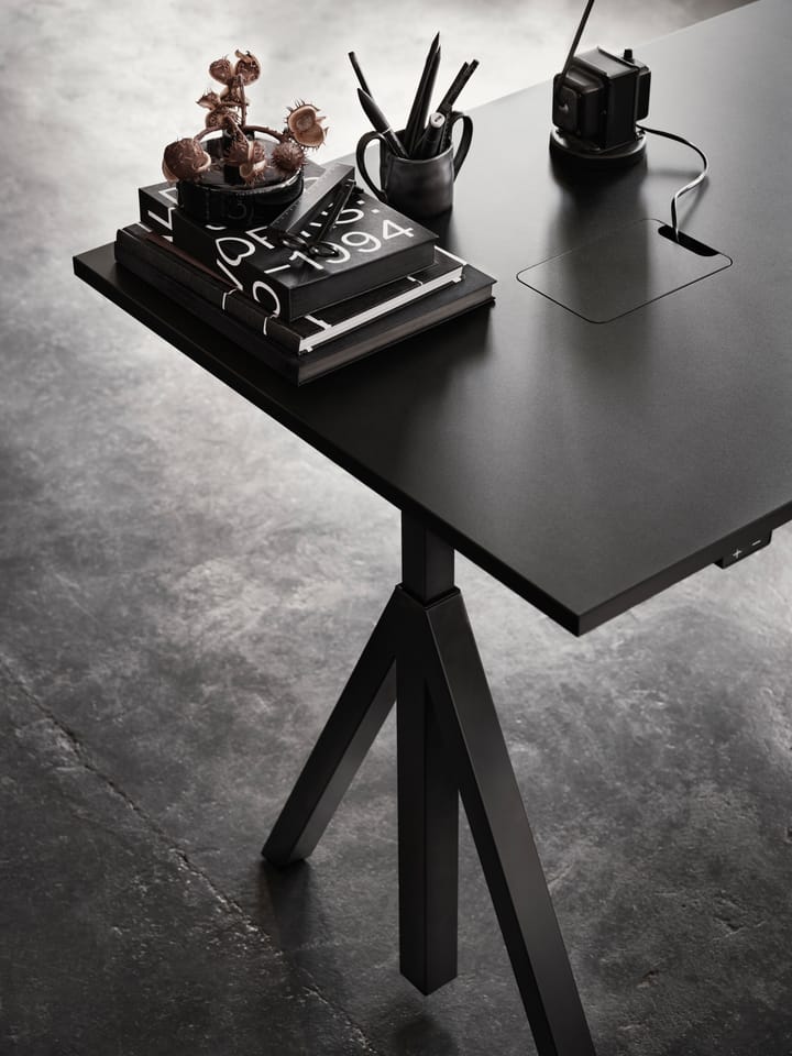 Works höhenverstellbarer Schreibtisch Schwarz 78x160 cm - undefined - Works